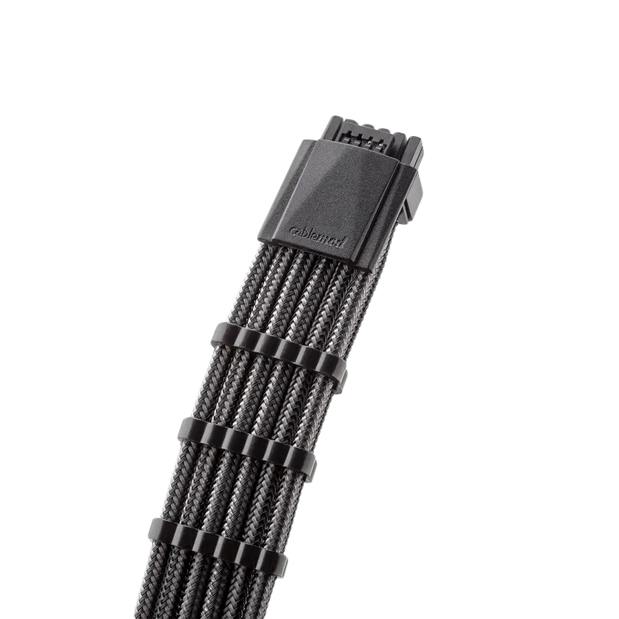 CableMod E-Series Pro ModMesh Sleeved 12VHPWR PCI-e Cable for Super Flower Leadex Platinum / Platinum SE / Titanium / V Gold Pro / V Platinum Pro, EVGA G7 / G6 / G5 / G3 / G2 / P2 / T2 (Carbon, Nvidia 4000 series, 16-pin to Dual 8-pin, 600mm)