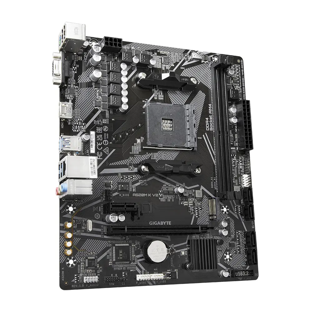 Дънна платка GIGABYTE A520M K V2, Socket AM4 - image 1