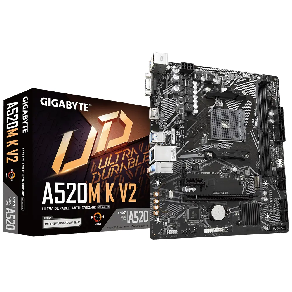 Дънна платка GIGABYTE A520M K V2, Socket AM4 - image 3