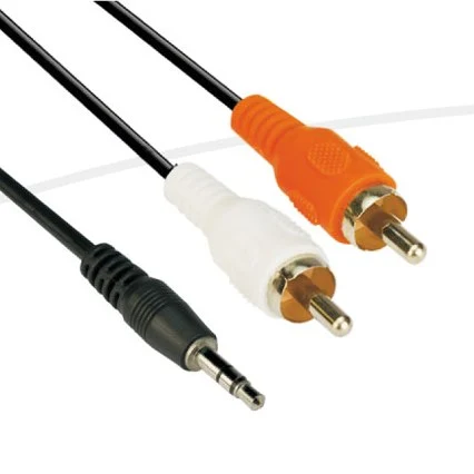 VCom Аудио Кабел 3.5mm Stereo M / 2x RCA M - CV212-1.5m