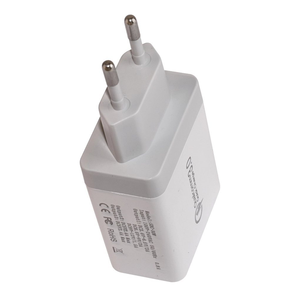 Makki бързо зарядно Fast Charger - QC3.0+2xUSB 30W White - MAKKI-QC30W3 - image 4