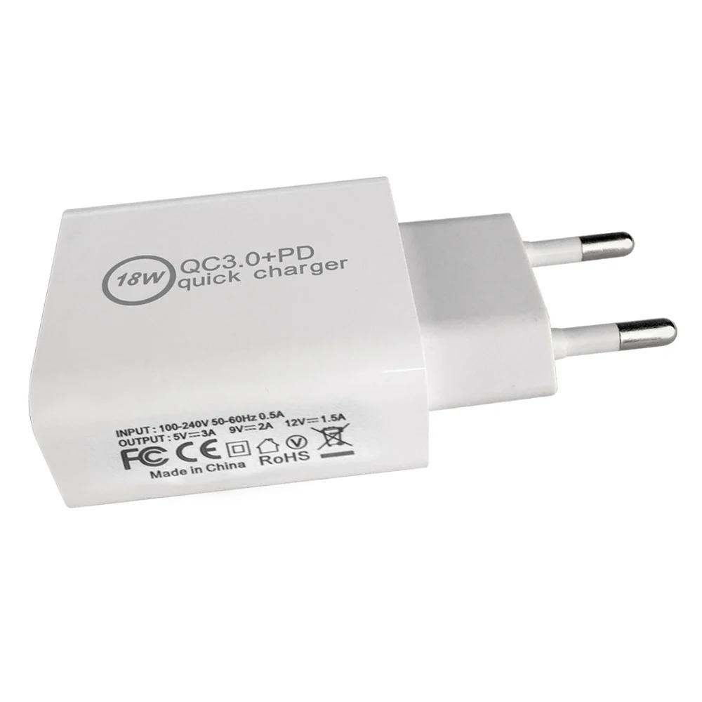 Makki бързо зарядно Fast Charger Wall - QC3.0 + Power Distribution Type-C 18W White - MAKKI-PQ18W-WH - image 4