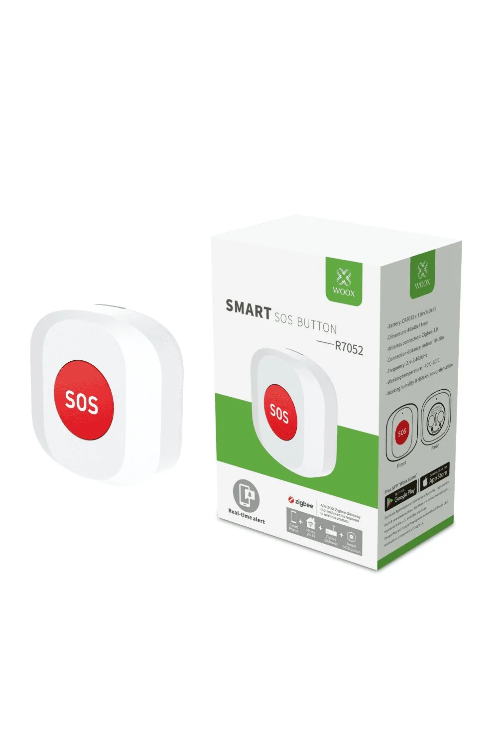 Woox умен бутон Button - R7052 - Zigbee Smart SOS Button