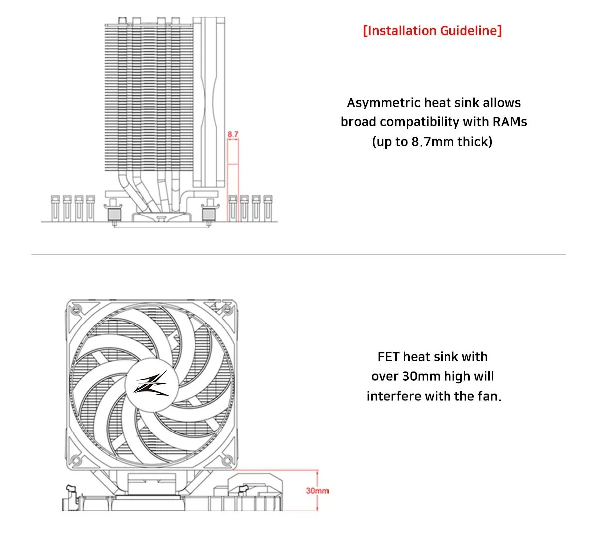 Zalman охладител за процесор CPU Cooler CNPS10X PERFORMA WHITE - image 11