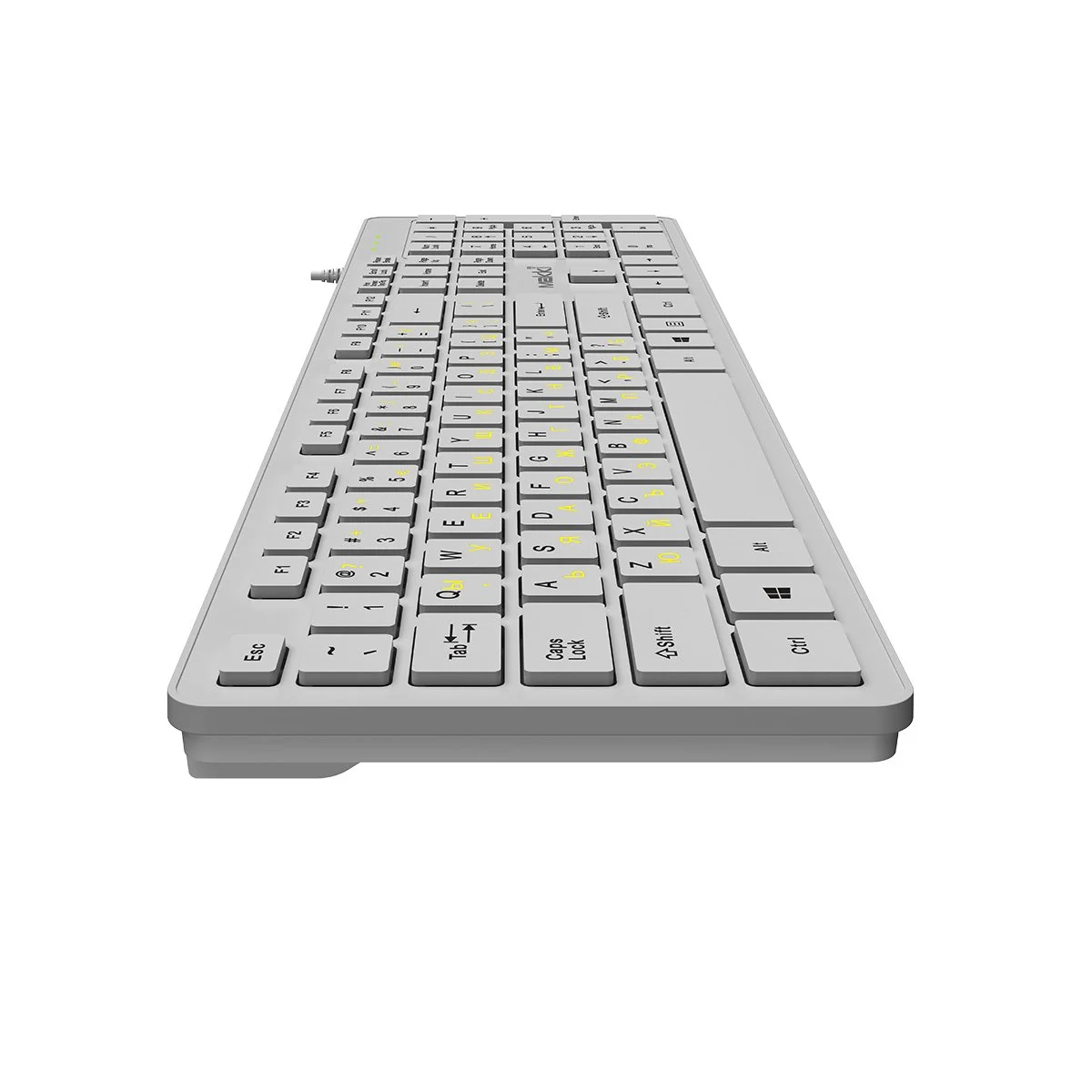 Makki нископрофилна кирилизирана клавиатура Keyboard USB BG - Low profile Chocolate - KB-C14 White - image 2