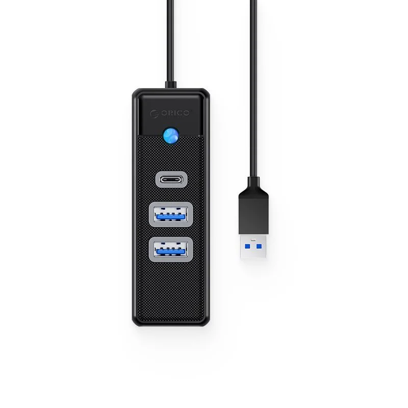 Orico хъб HUB USB3.0 3 port - 2 x USB3.0, 1 x Type C, Black - PWC2U-U3-015-BK - image 1