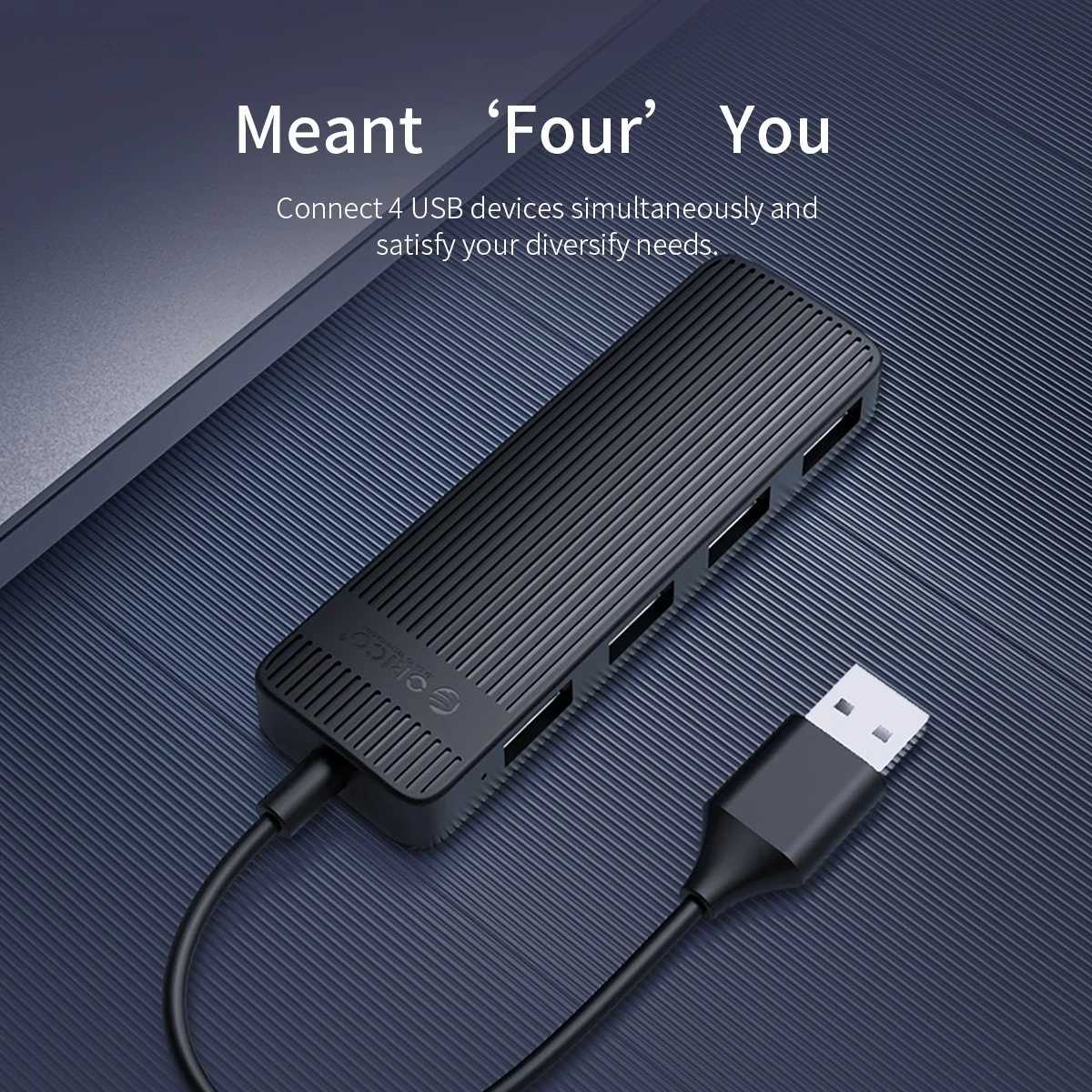 Orico хъб USB2.0 HUB 4 port Black - FL02-BK - image 4