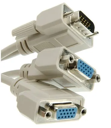 VCom Сплитер VGA splitter HD15 M - 2xHD15 F - CG021-0.2m - image 1