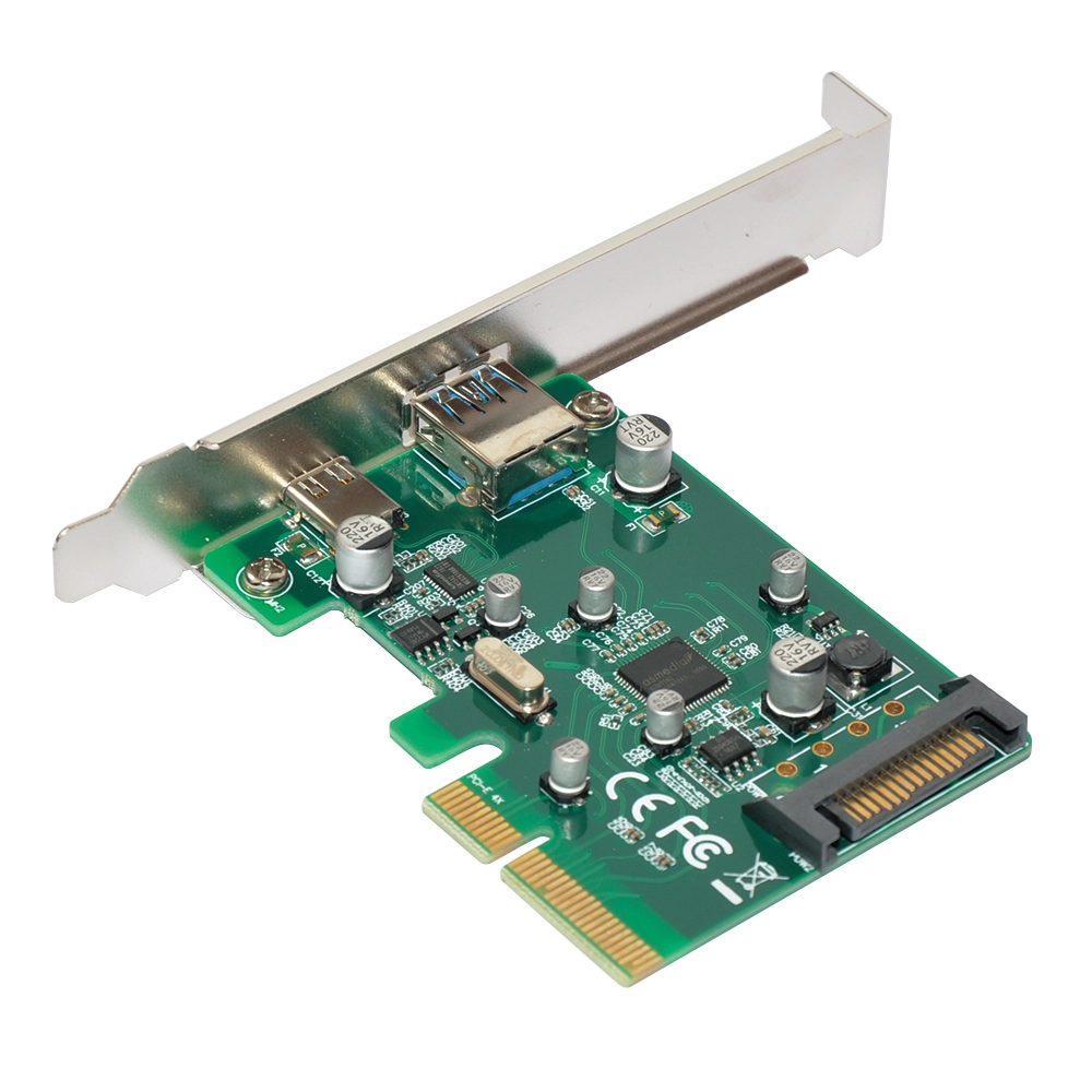 Makki PCI-E card 2 x USB3.1 A+C ports - MAKKI-PCIE-2XUSB31-AC-V1 - image 1