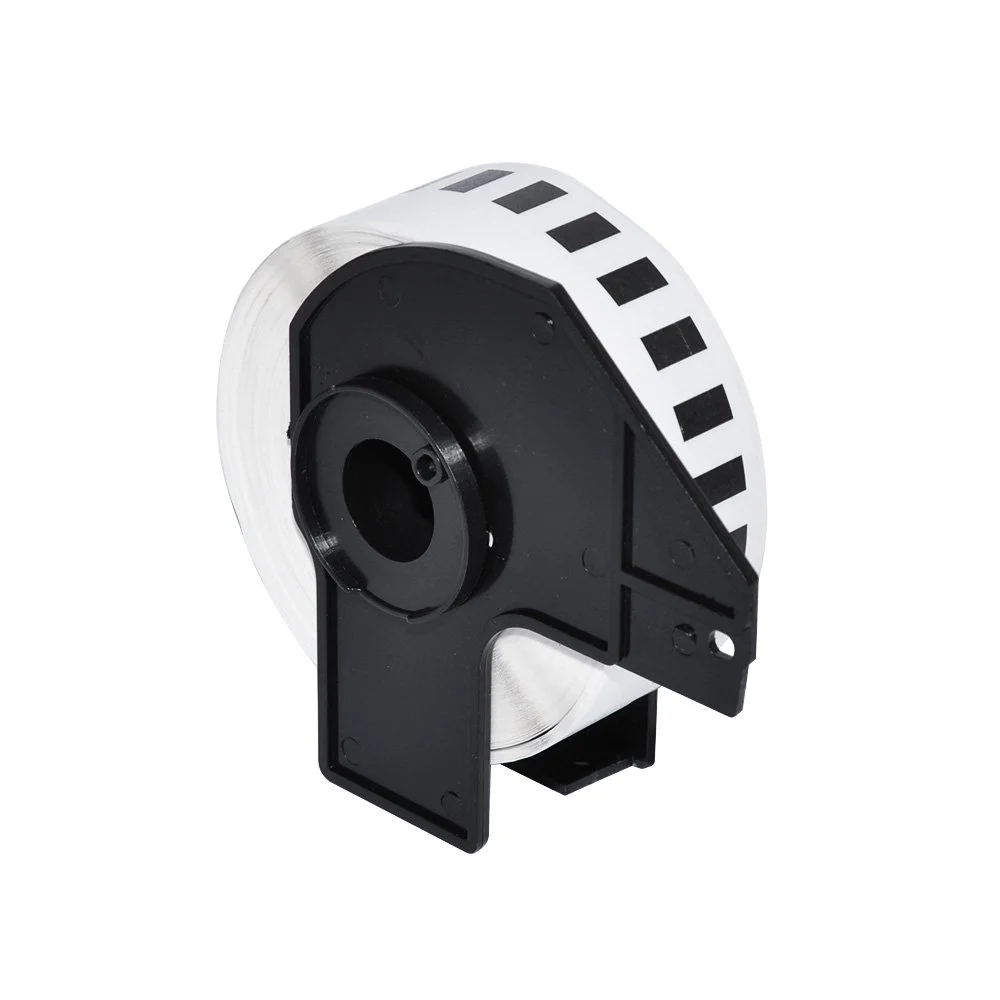 Makki съвместими етикети Brother DK-22214 - White Continuous Length Paper Tape 12mm x 30.48m, Black on White - MK-DK-22214 - image 1