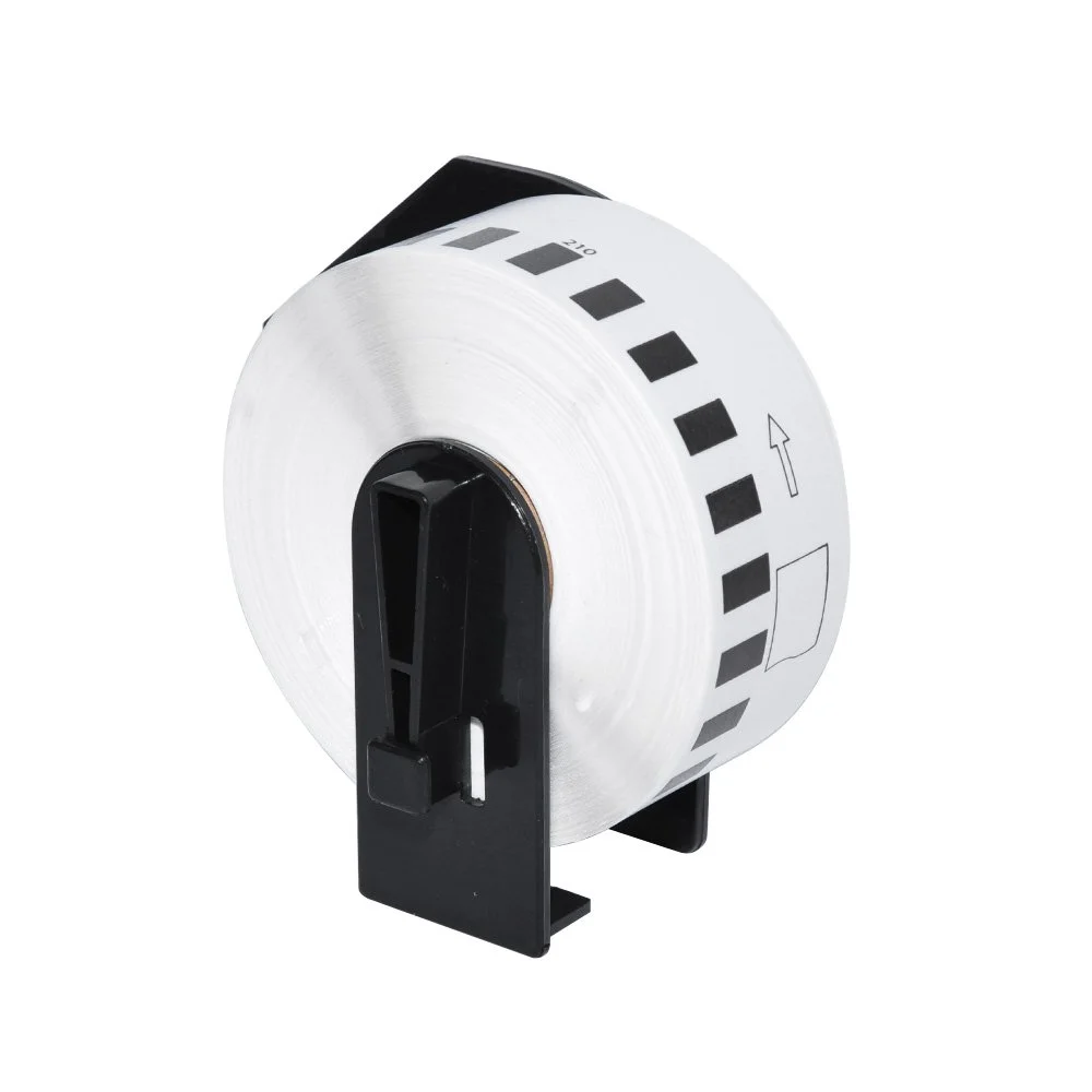 Makki съвместими етикети Brother DK-22210 - Roll White Continuous Length Paper Tape 29mm x 30.48m, Black on White - MK-DK-22210 - image 3