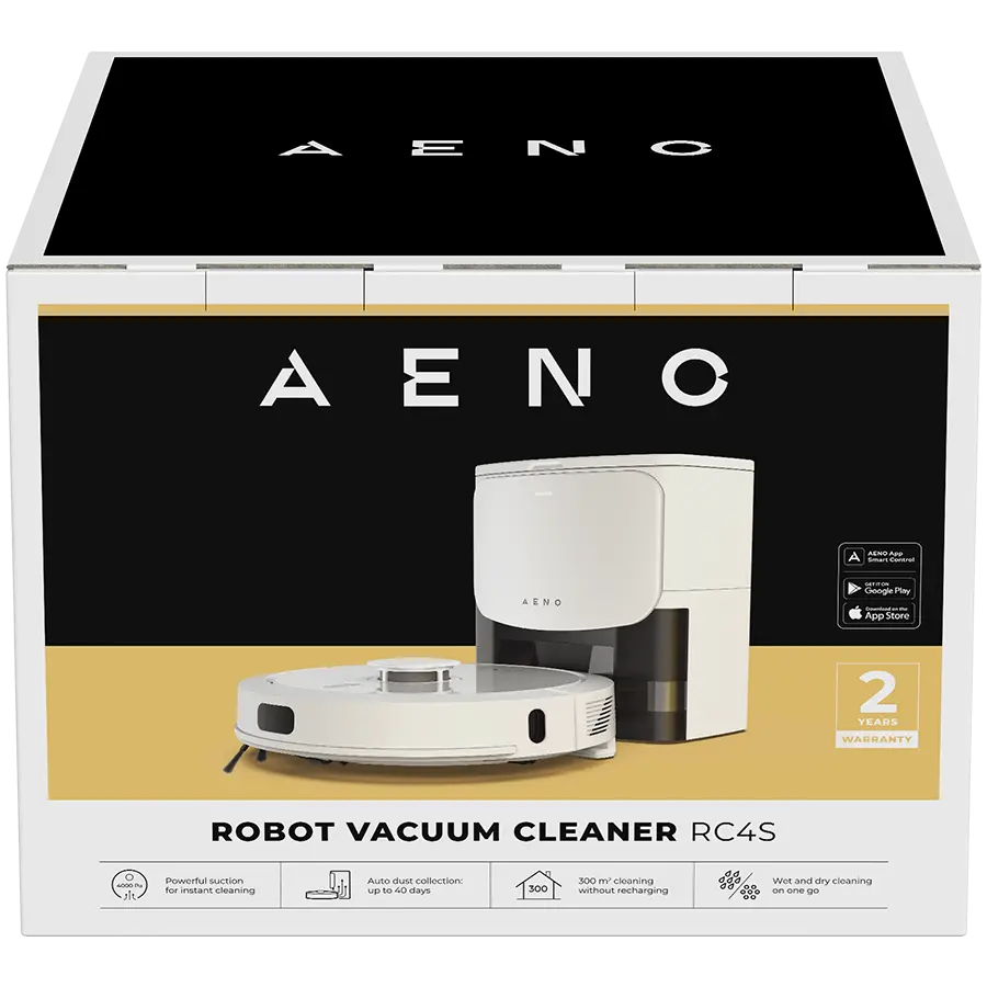 AENO Robot Vacuum Cleaner RC4S: wet & dry cleaning, smart control AENO App, HEPA filter, 2-in-1 tank - image 14