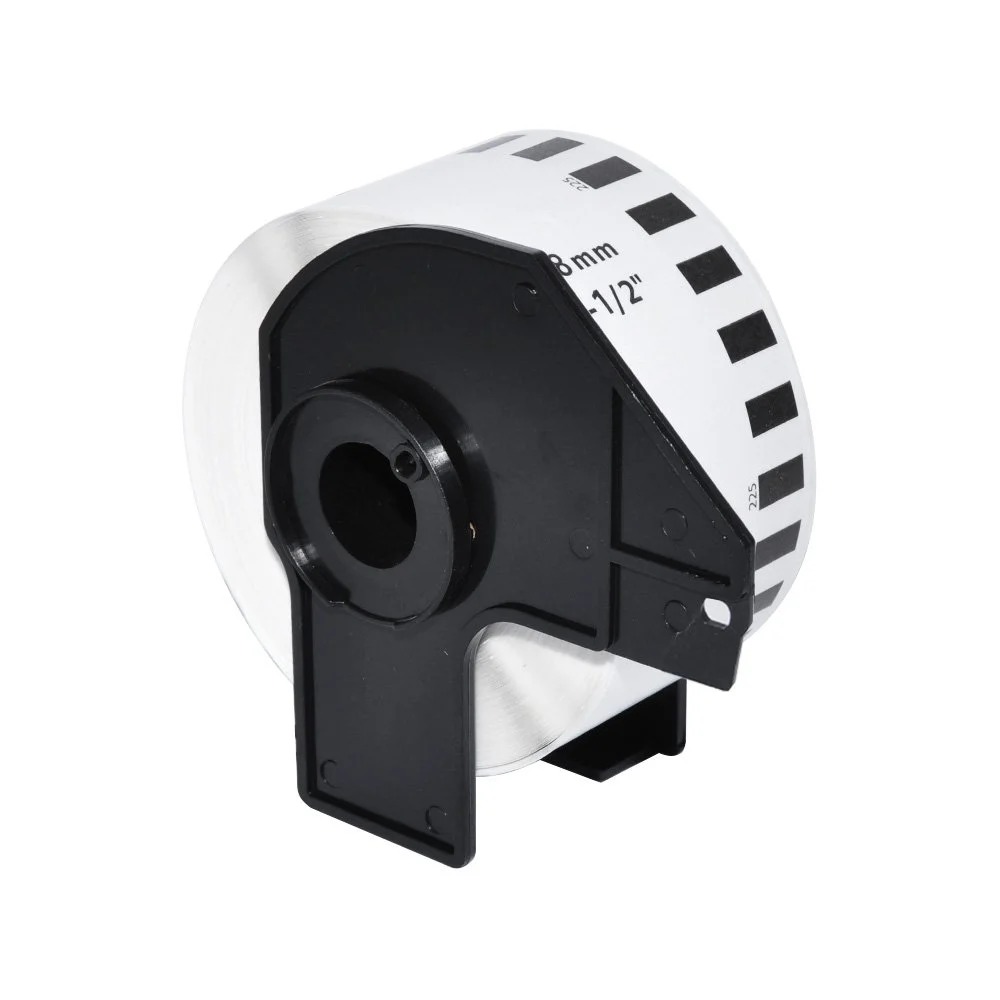 Makki съвместими етикети Brother DK-22225 - White Continuous Length Paper Tape 38mm x 30.48m, Black on White - MK-DK-22225 - image 1