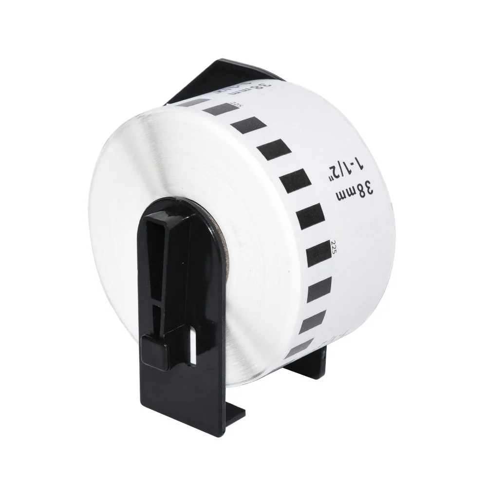 Makki съвместими етикети Brother DK-22225 - White Continuous Length Paper Tape 38mm x 30.48m, Black on White - MK-DK-22225 - image 2
