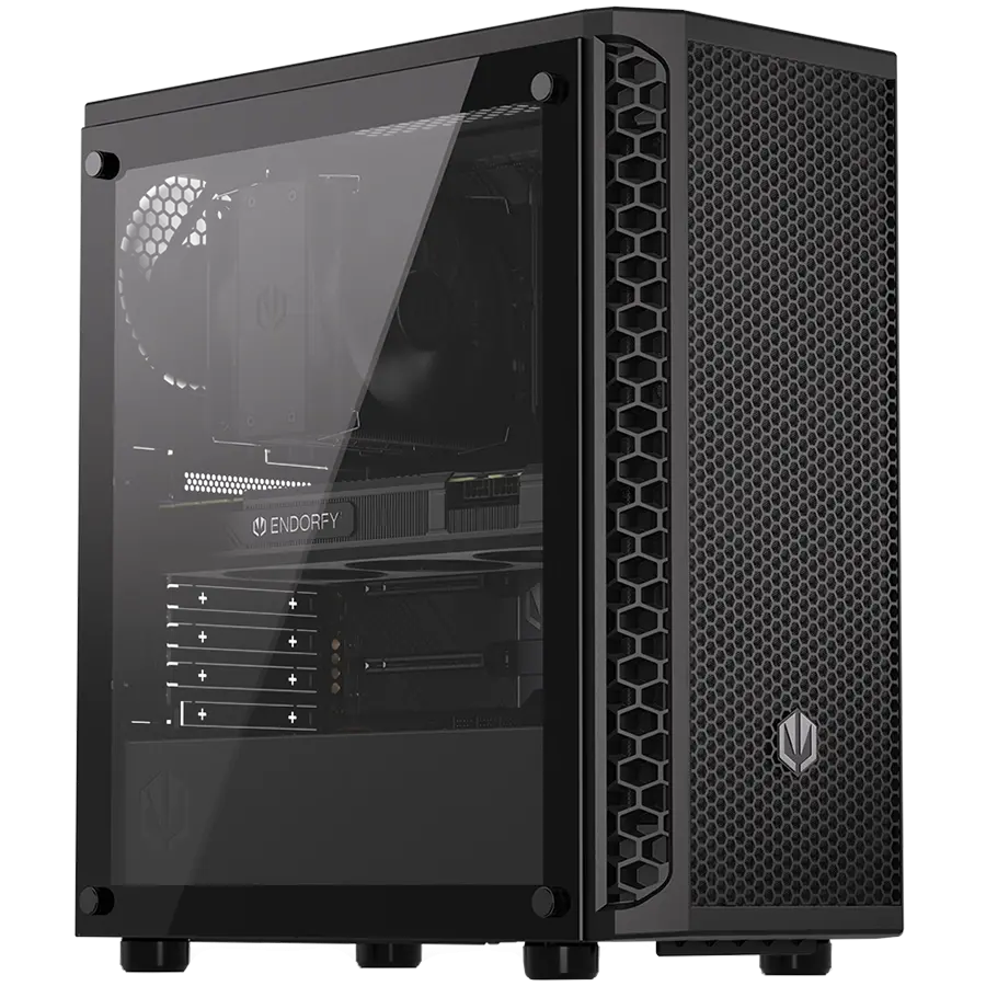 Endorfy Signum 300 Air, Mid-Tower, ATX/mATX/mITX, 2x USB-A (3.1 GEN 1), 1x Audio/1x Mic, 4x STRATUS 120 PWM fans, Tempered Glass, Mesh Front Panel, 413×216×447mm, 3 Year Warranty