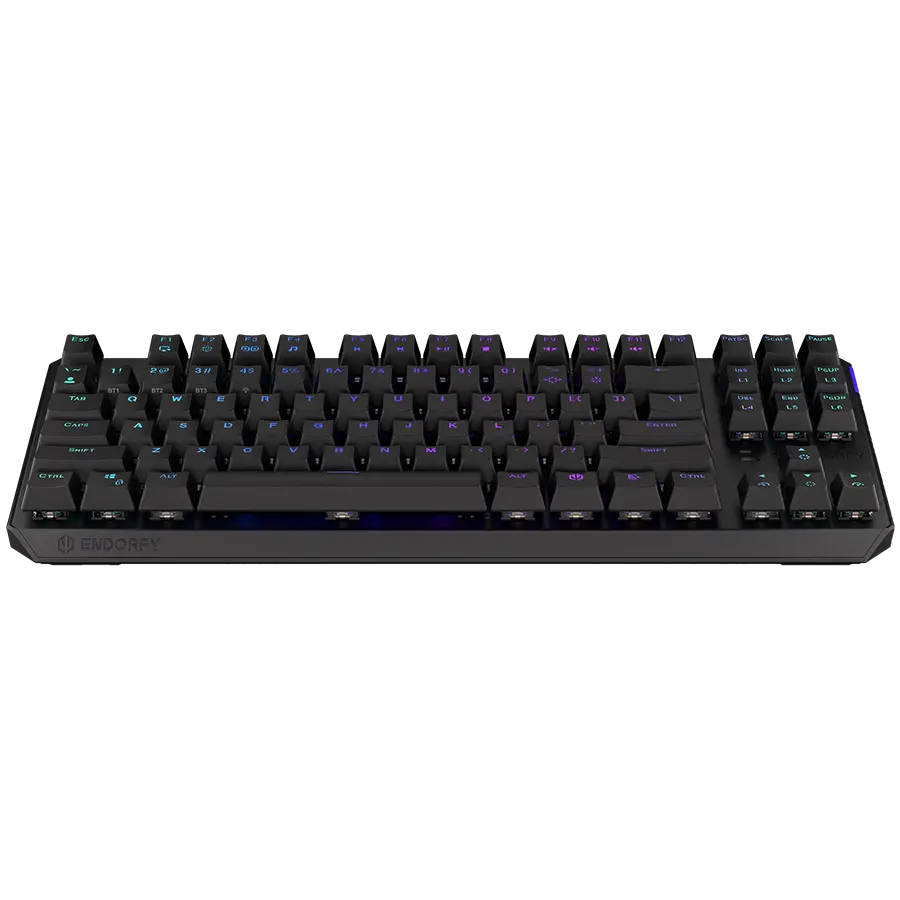 Endorfy Thock TKL Wireless Red Gaming Keyboard, Kailh Box Red Mechanical Switches, Double Shot PBT Keycaps, ARGB, Hot-swappable switches, Connections: BT/2.4GHz/USB, 2 Year Warranty