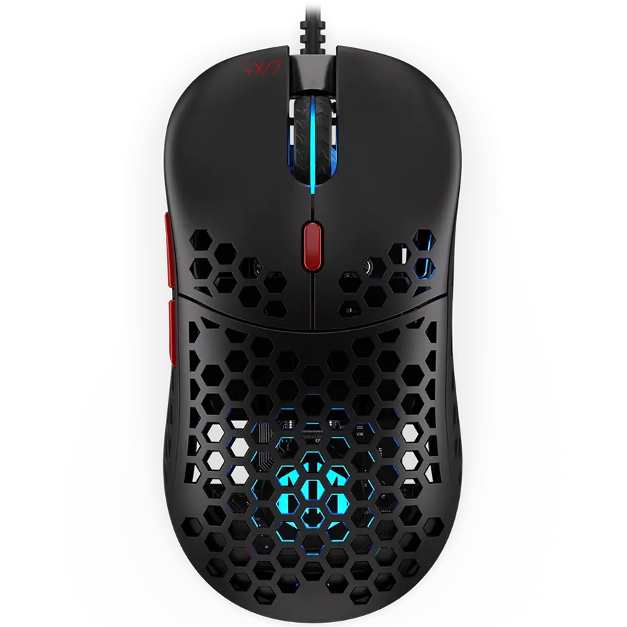 Endorfy LIX Plus Gaming Mouse, PIXART PAW3370 Optical Gaming Sensor, 19000DPI, 59G Lightweight design, KAILH GM 8.0 Switches, 1.8M Paracord Cable, PTFE Skates, ARGB lights, 2 Year Warranty