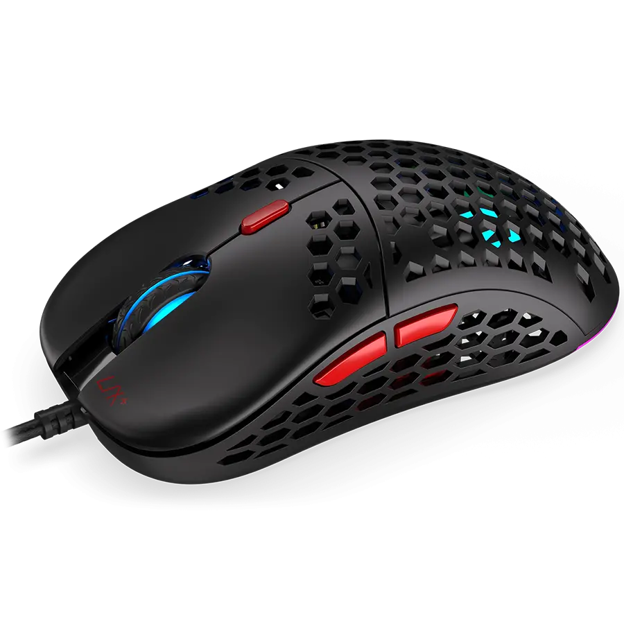 Endorfy LIX Plus Gaming Mouse, PIXART PAW3370 Optical Gaming Sensor, 19000DPI, 59G Lightweight design, KAILH GM 8.0 Switches, 1.8M Paracord Cable, PTFE Skates, ARGB lights, 2 Year Warranty - image 1
