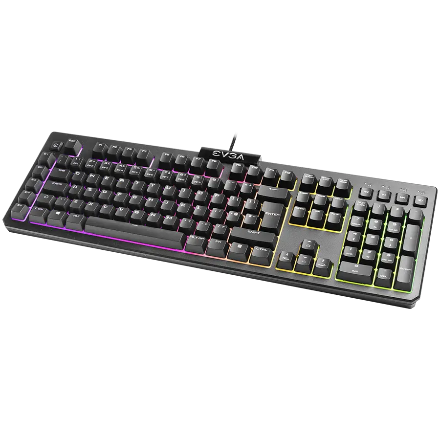 EVGA Z12 RGB Gaming Keyboard, RGB Backlit LED, 5 Programmable Macro Keys, Dedicated Media Keys, Water Resistant - image 1