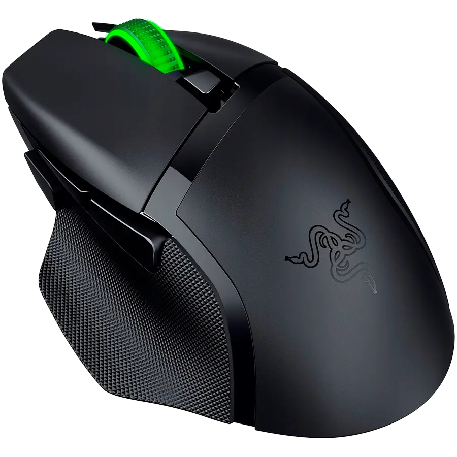 Razer Basilisk V3 X HyperSpeed, wireless gaming mouse with Bluetooth connection, Razer Chroma RGB, Razer 5G Advanced 18K DPI Optical Sensor, 18000 DPI, Mechanical Mouse Switches Gen-2, 100% PTFE feet, 110 g