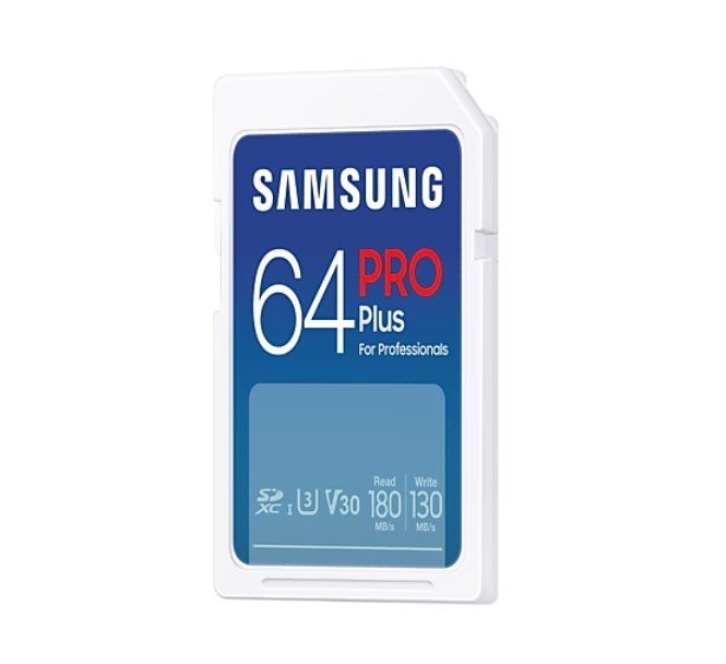 Памет, Samsung 64GB SD Card PRO Plus, UHS-I, Read 180MB/s - Write 130MB/s - image 2