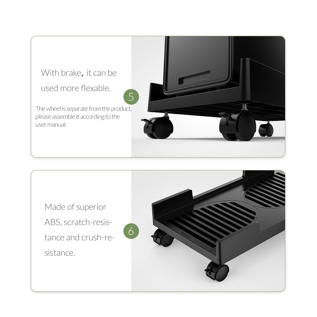 Orico поставка за компютър PC Stand - Computer Bracket - Water Resistant, Black - CPB3-BK - image 9