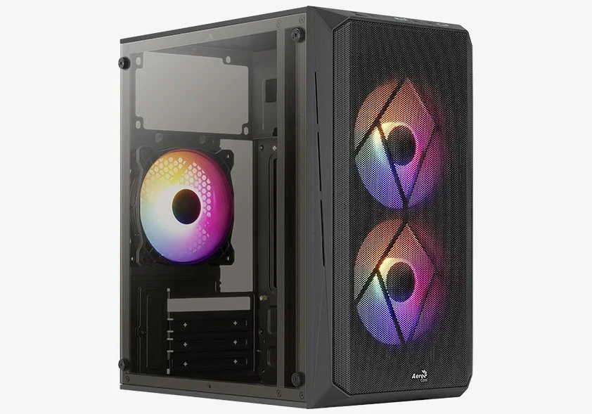 AeroCool кутия Case mATX - CS-107-A-BK-v2 - 3 fans included