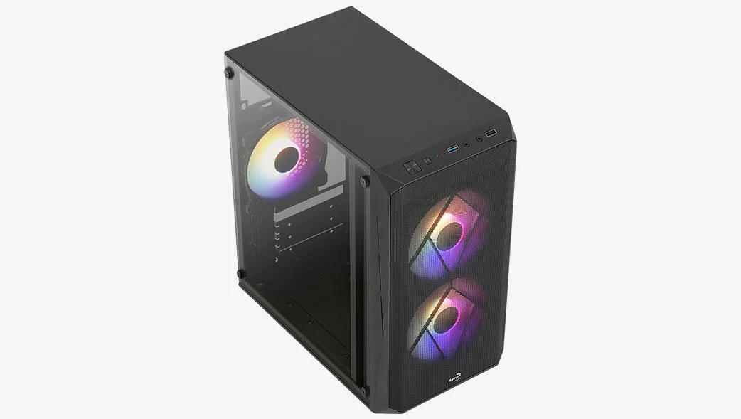 AeroCool кутия Case mATX - CS-107-A-BK-v2 - 3 fans included - image 3