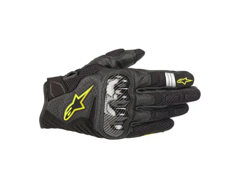 Ръкавици SMX-1 AIR V2 GLOVES BLACK YELLOW FLUO ALPINESTARS