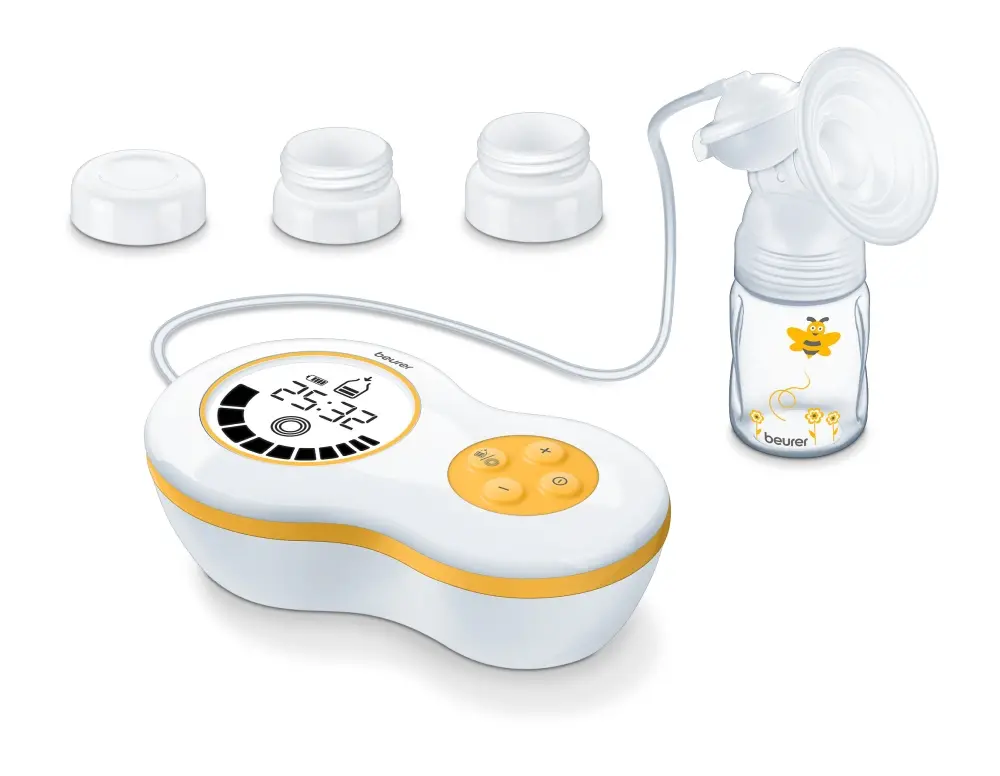 Помпа за кърма, Beurer BY 40 Electric breast pump, 10 pumping levels, 10 stimulation levels, memory function, display, adapter for Avent and Nuk bottles