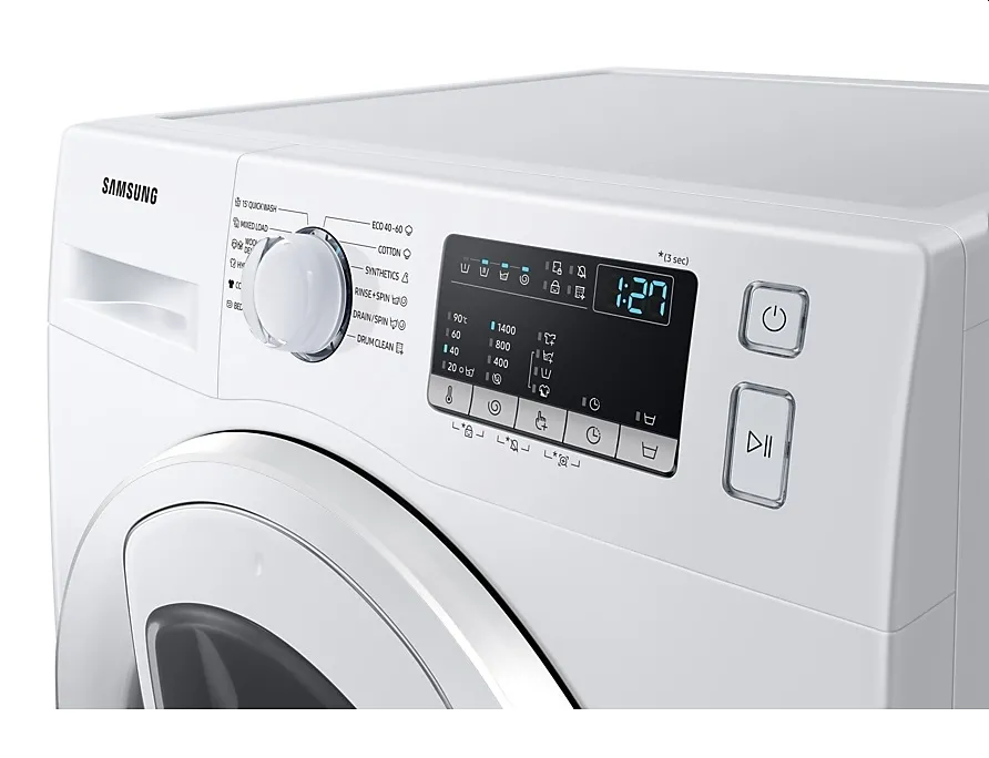 Пералня, Samsung WW70T4540TE/LE, Washing machine 7kg, 1400 rpm, AddWash, Energy Efficiency D, Digital Inverter Technology, Spin Efficiency B, Hygiene Steam, White - image 3