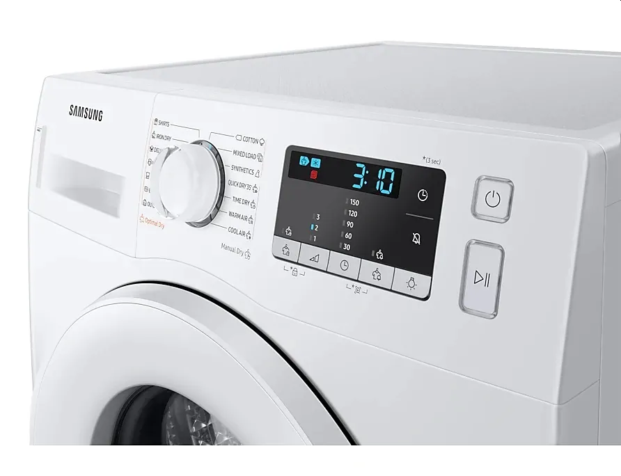 Сушилня, Samsung DV80TA020TT/LE, Tumble Dryer with Heat Pump technology, 8kg, A++, Wrinkle prevention, Quick Dry 35 ',LED, Diamond drum, White - image 9