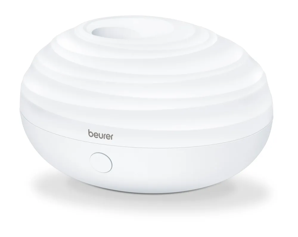 Ароматизатор, Beurer LA 20 Aroma Diffuser; suitable for water-soluble aroma oils; ultrasound humidification technology; colour-changing LED; tank capacity 80 ml; two power supply USB cable and USB plug; for rooms up to 10 m2