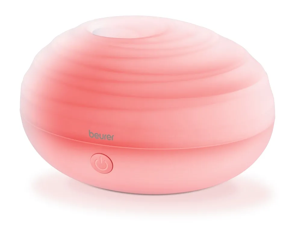 Ароматизатор, Beurer LA 20 Aroma Diffuser; suitable for water-soluble aroma oils; ultrasound humidification technology; colour-changing LED; tank capacity 80 ml; two power supply USB cable and USB plug; for rooms up to 10 m2 - image 1