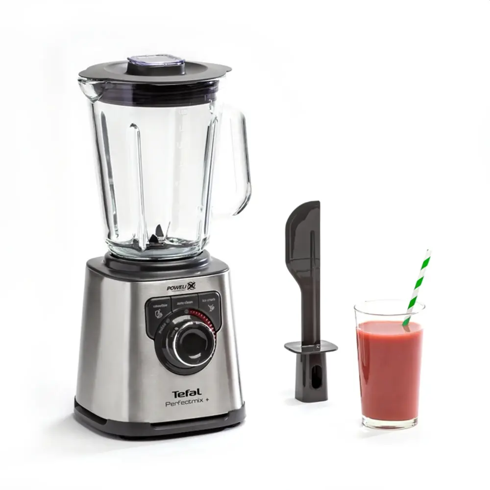 Блендер, Tefal BL811D38, Mastermix Premium Blender, 1200 W, Thermo jug of impact glass, Total capacity: 2l, Speed control button, 6 removable blades, 3 programs, stainless steel - image 2