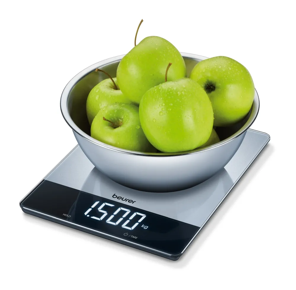 Везна, Beurer KS 34 XL kitchen scale; Stainless steel weighing surface; Magic LED; 15 kg / 1 g - image 5
