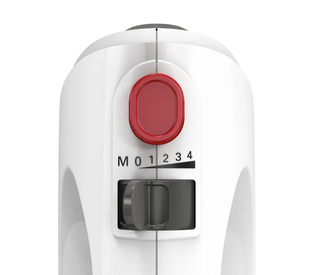 Миксер, Bosch MFQ22100, Hand mixer, CleverMixx, 375 W, 4 speed settings, additional pulse/turbo setting, white/gray - image 3
