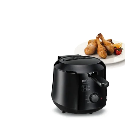 Фритюрник, Tefal FF230831, Fry Principio, Compact fryer with thermo-insulated "cool" walls, Grease capacity: 1.2l, Capacity of food products: up to 600 g, black - image 1