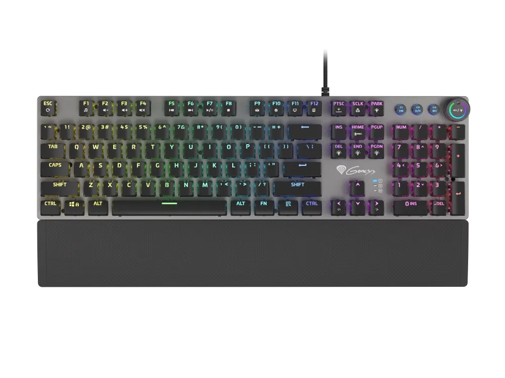 Клавиатура, Genesis Mechanical Gaming Keyboard Thor 380 RGB Backlight Blue Switch US Layout Software