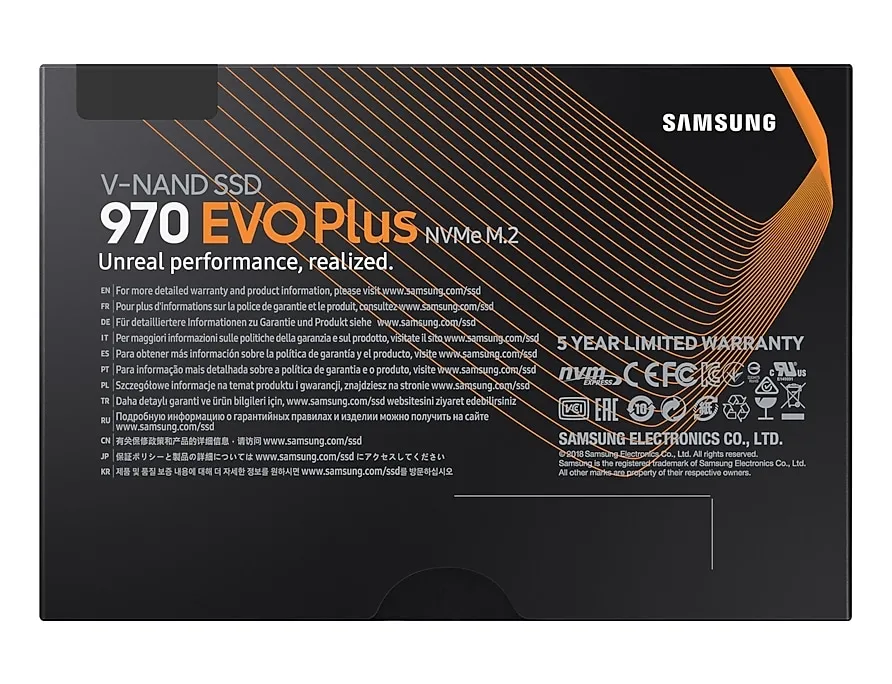 Твърд диск, Samsung SSD 970 EVO Plus 1 TB M.2, PCIe Gen 3.0 x4 NVMe 1.3, V-NAND 3-bit MLC, Phoenix Controller, 256-bit Encryption, 1 GB DDR4 SDRAM, Read 3500 MB/s Write 3300 MB/s - image 3