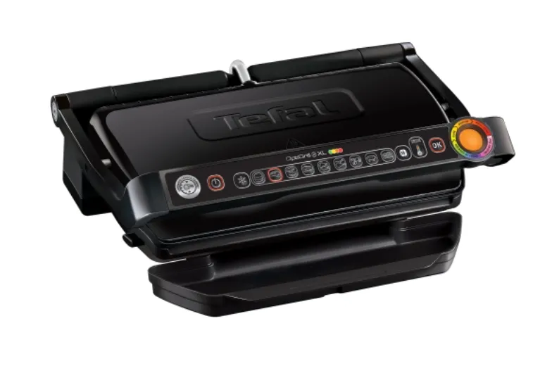 Барбекю, Tefal GC722834, Optigrill+ XL Black, 800cm2 cooking surface, automatic cooking sensor, 9 automatic programs, 4 adjustable temp., cooking level indicator, non-stick die-cast alum. Plates