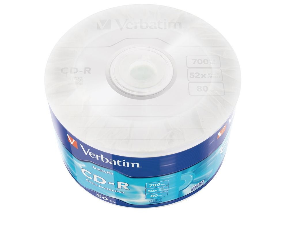 Медия, Verbatim CD-R 700MB 52X EXTRA PROTECTION WRAP (50 PACK) - image 2