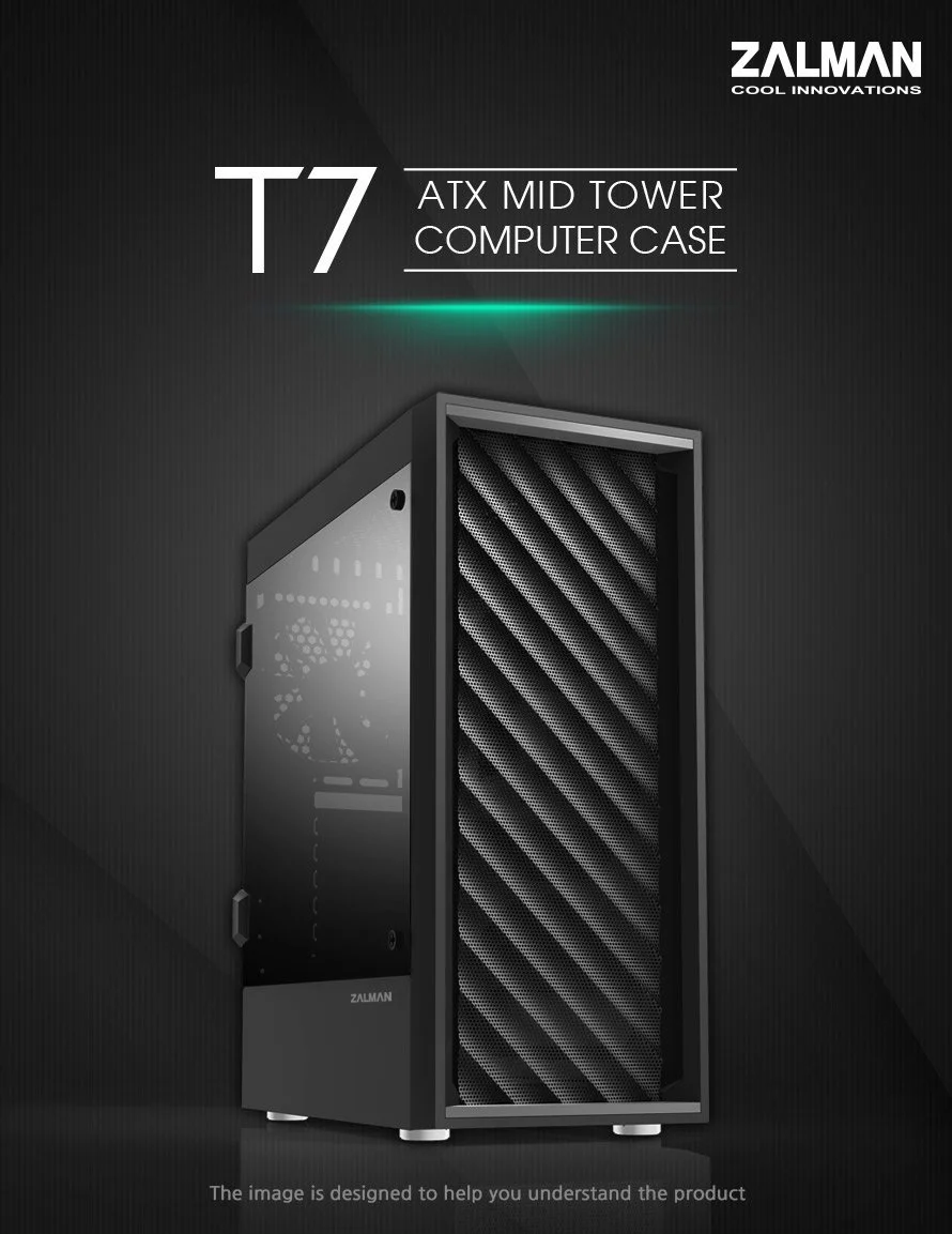 Zalman кутия за компютър Case ATX - T7 - Black - image 3