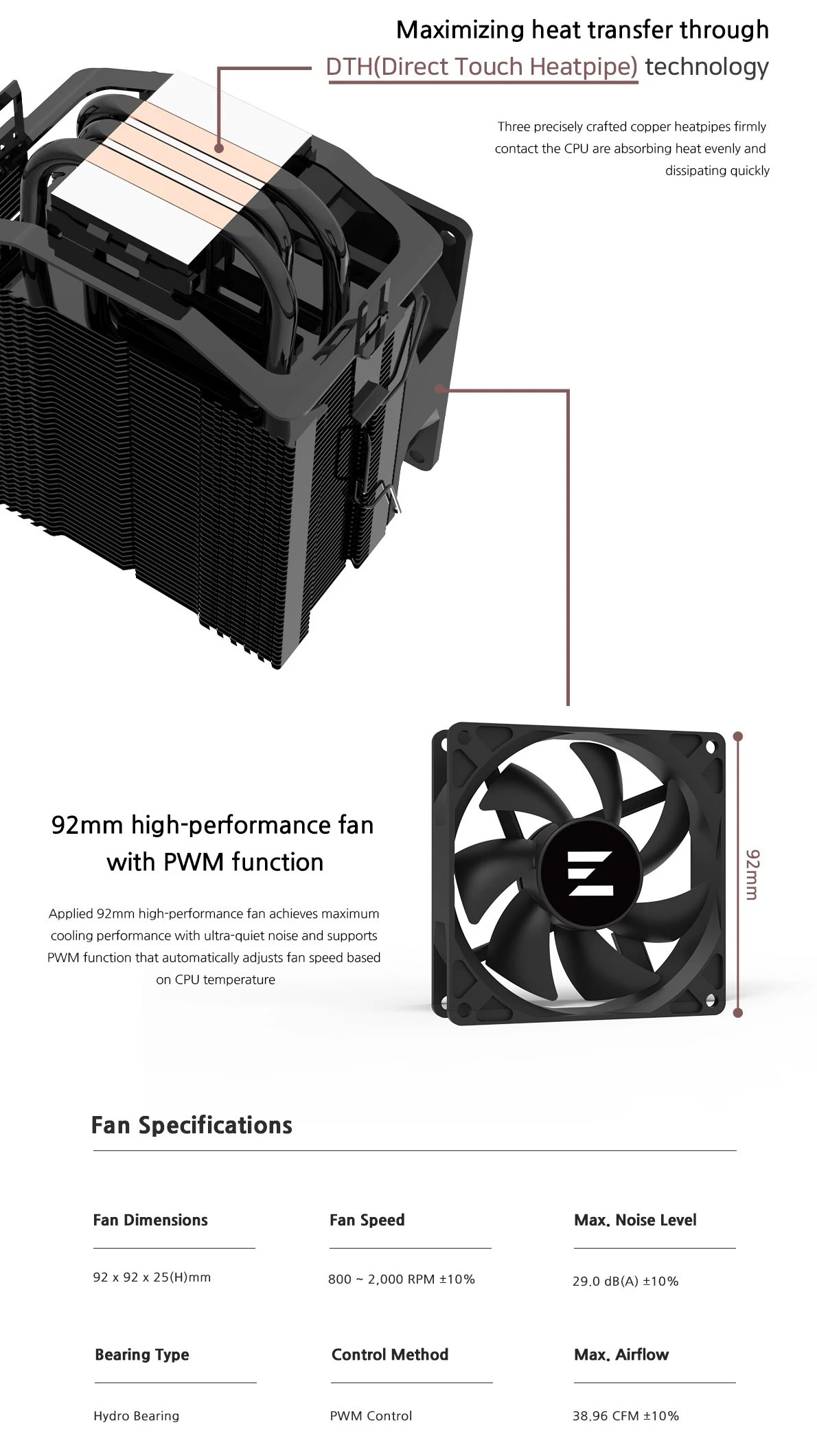 Zalman охладител за процесор CPU Cooler CNPS4X BLACK - LGA1700/AM5 - image 9