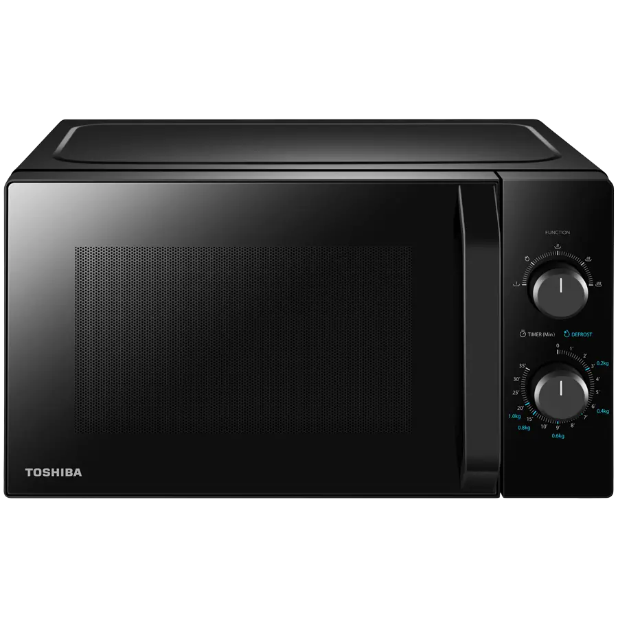 Microwave oven, volume 20L, mechanical control, 800W, 5 power levels, LED lighting, defrosting, cooking end signal, black - image 2