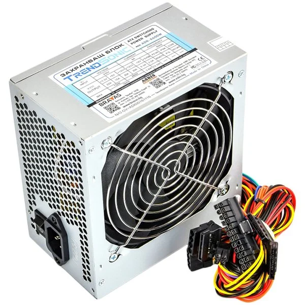 ADK-A600W Power Supply TrendSonic AC 115/230V, 47/63Hz, DC 3.3/5/12V, 600W, OEM, 20+4 pin, 3 x SATA, 2 x IDE, 1x120, Efficiency 65%