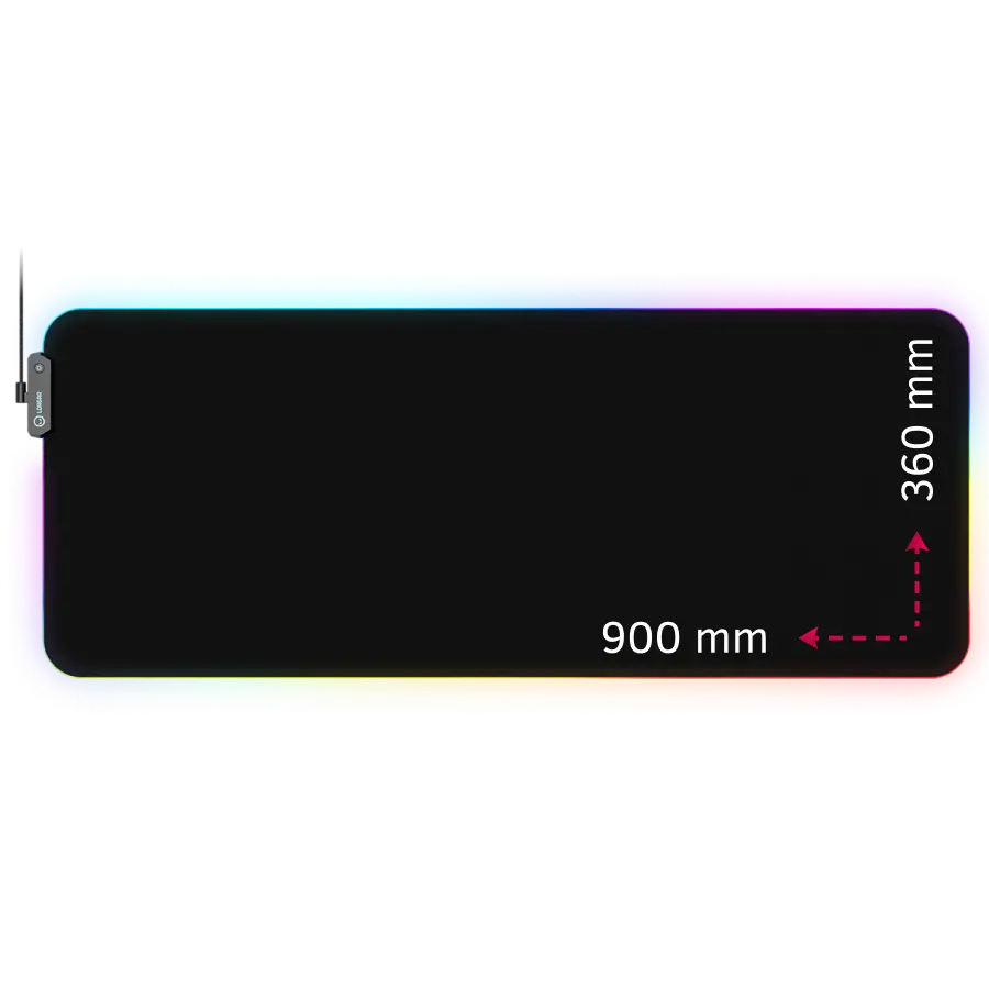 Lorgar Steller 919, Gaming mouse pad, High-speed surface, anti-slip rubber base, RGB backlight, USB connection, Lorgar WP Gameware support, size: 900mm x 360mm x 3mm, weight 0.635kg