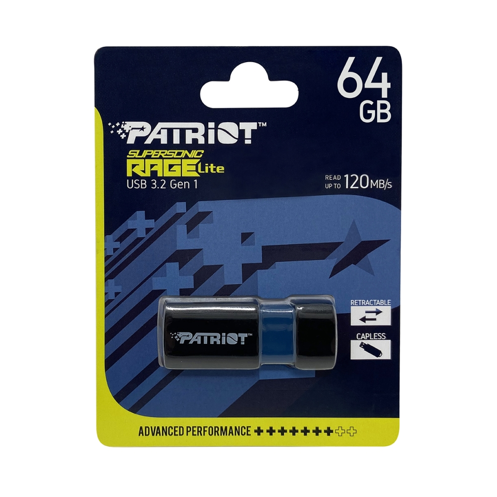 Памет, Patriot Supersonic Rage LITE USB 3.2 Generation 1 64GB - image 6