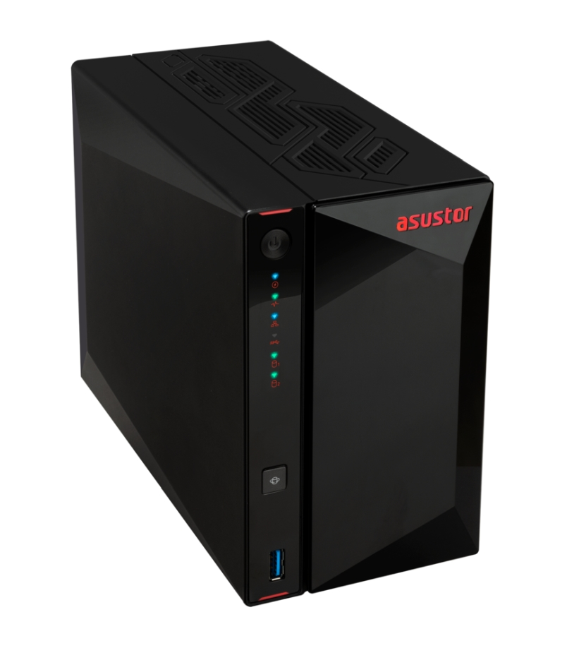 Мрежов сторидж, Asustor Nimbustor AS5402T, 2 Bay NAS, Quad-Core 2.0GHz CPU, Dual 2.5GbE Ports, 4GB SO-DIMM DDR4 (Max. 16GB), Four M.2 SSD Slots (Diskless), 3x USB 3.2 Gen 1 Type A, WOW (Wake on WAN), WOL, System Sleep Mode, AES-NI hardware encryption, Black - image 2