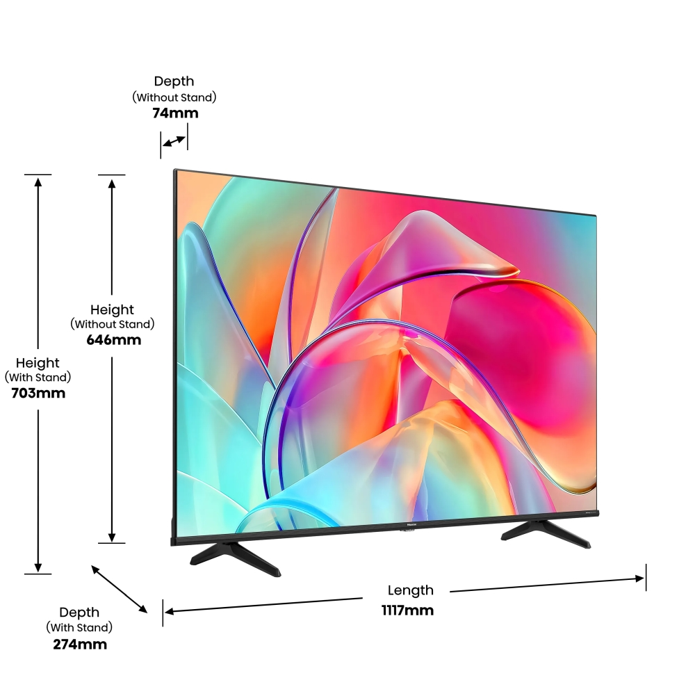 Телевизор, Hisense 50" E7KQ, 4K Ultra HD 3840x2160, QLED, Quantum Dot, HDR 10+, HLG, Dolby Vision, DTS Virtual X, Smart TV, WiFi 5GHz, WiFi Direct, BT, Anyview Cast, 3xHDMI, 2xUSB, LAN, CI+, DVB-T2/C/S2, Black - image 7